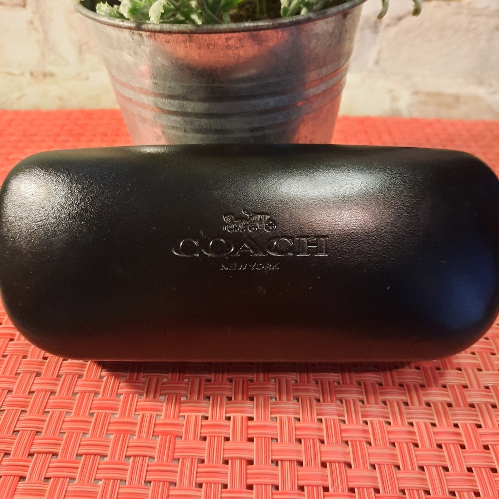 Auth Coach Hardshell Sunglass Case Black with New Lens Cloth